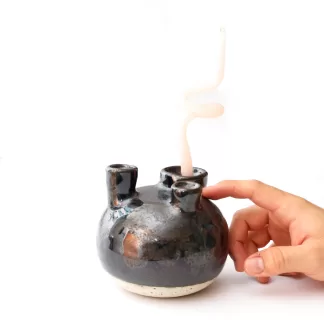 Corazón - Base para velas - Negro